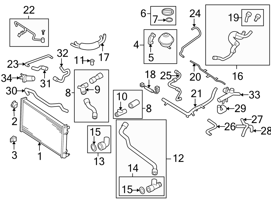 2001 Volkswagen Beetle Engine Coolant Hose 1C0121088A Steve White